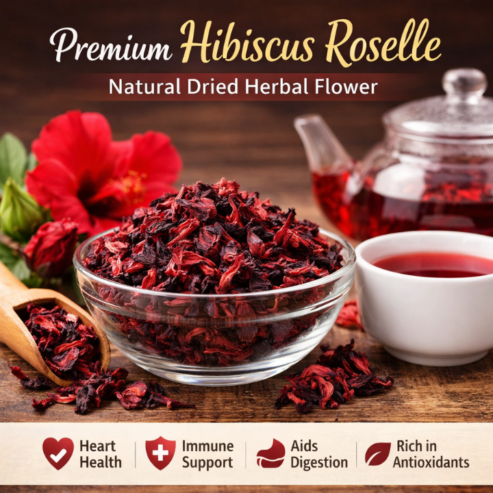 Premium Dried Hibiscus Roselle Natural Herbal Flower